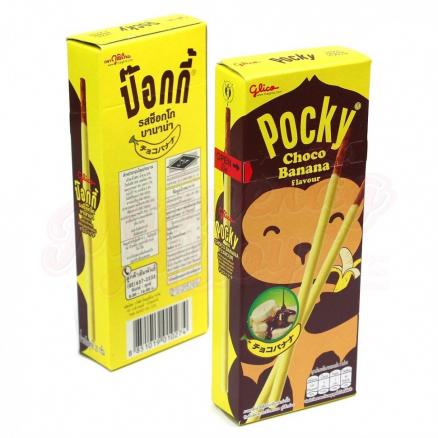 Палочки Pocky покрытые глазурью со вкусом банан с шоколадом 25 гр.